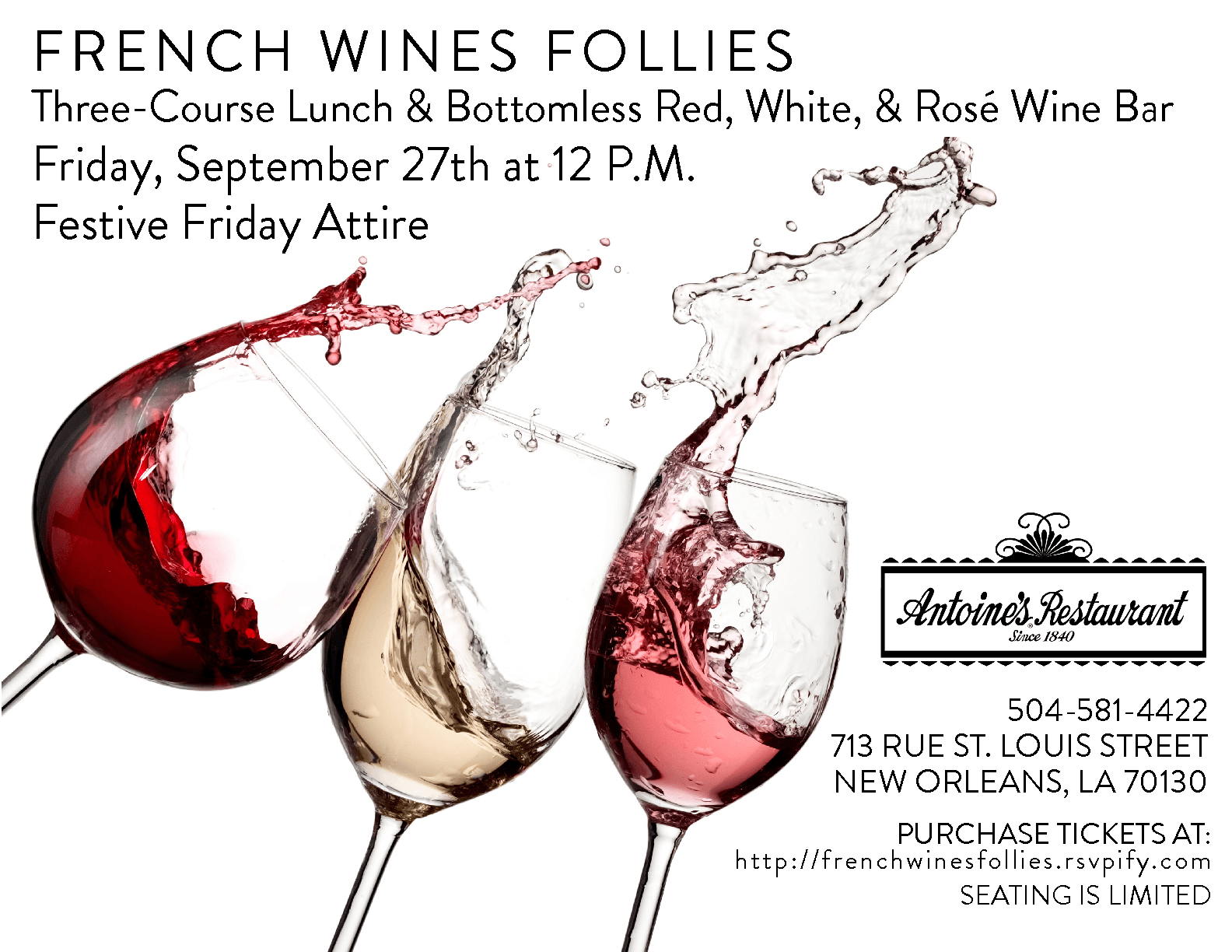 Friday Lunch At Antoine's. Plus Bottomless Wines.